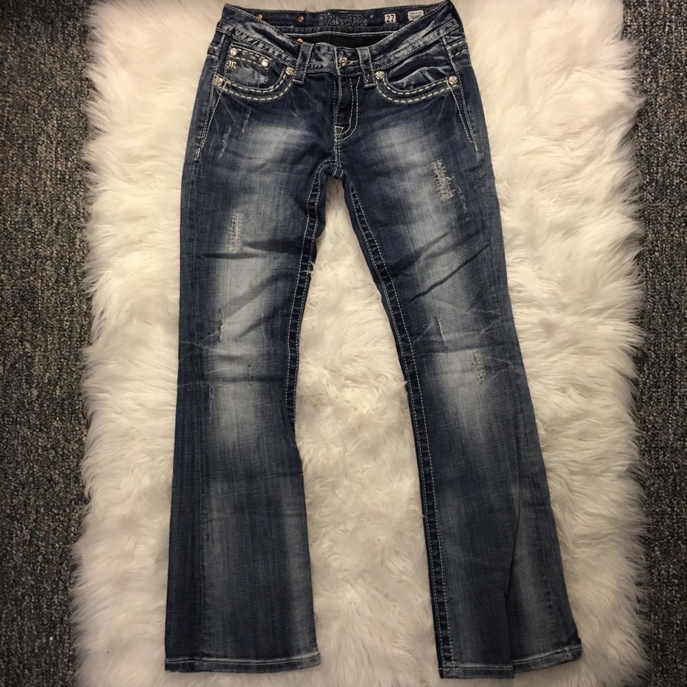Miss Me size 27 embellished boot cut jeans